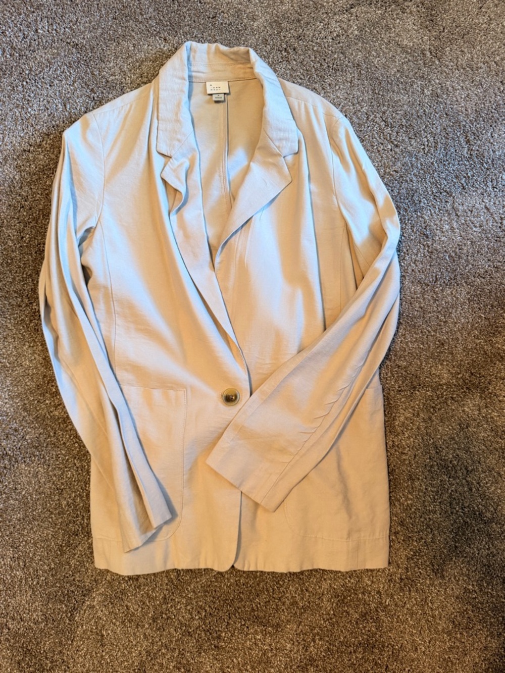 a new day Cream Single-Button Relaxed Blazer